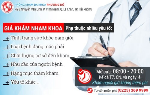 Giá khám nam khoa hết bao nhiêu tiền?