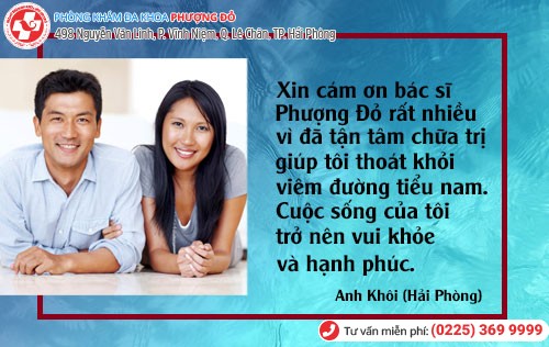 Phản hồi của bệnh nhân sau khi chữa viêm đường tiểu nam